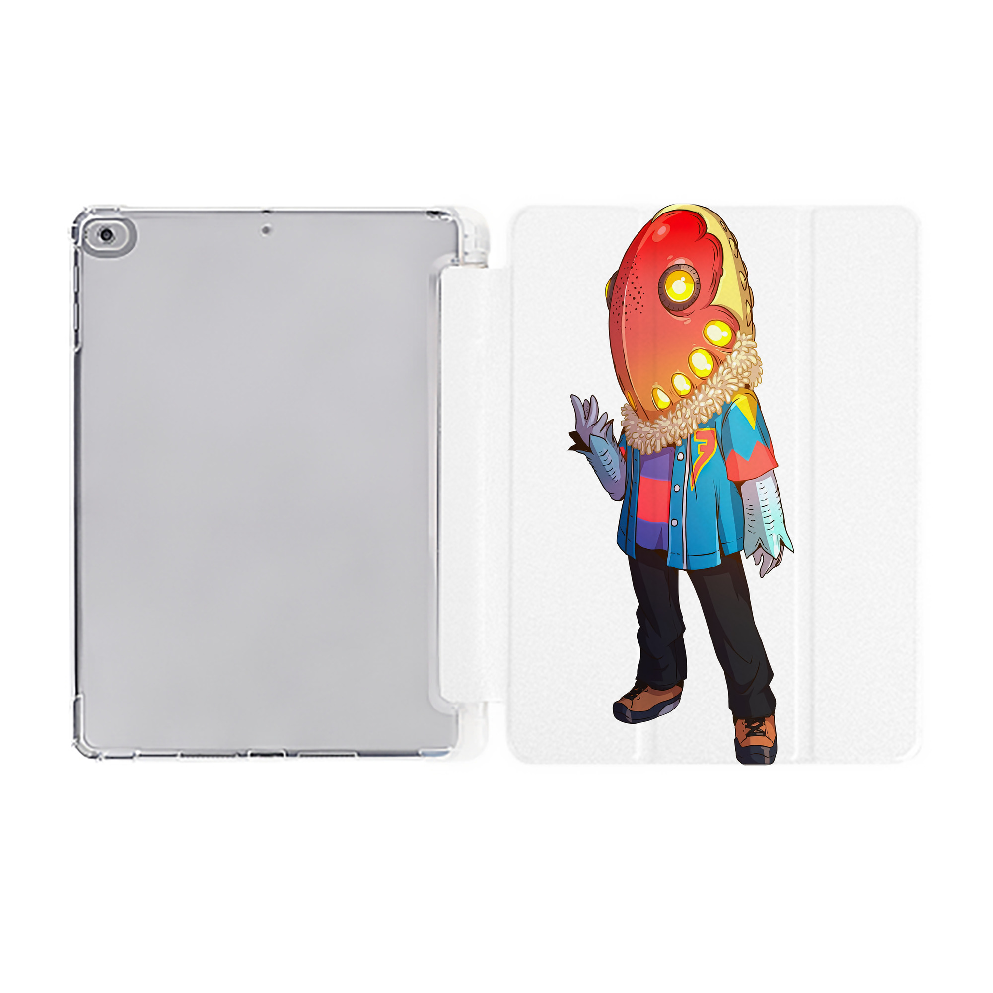 （画像用） ウルトラマン Ultraman IPad ケース ペン収納付き 三つ折りスタンド PUレザー×シリコン 対応機種9.5/10.5/10.9インチ